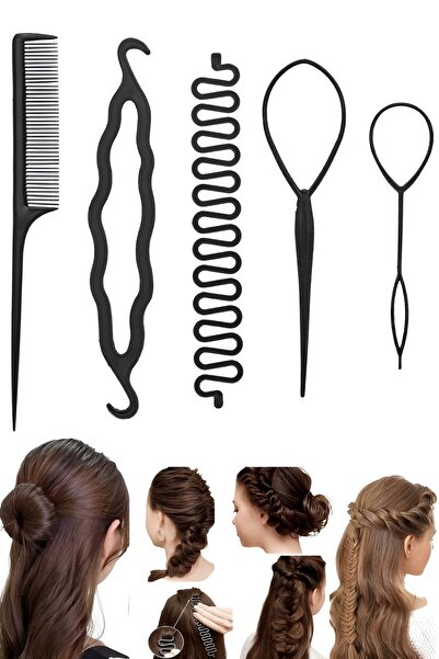 HİROS'H مجموعة أدوات تجديل الشعر والعقدة العملية، تجديل الشعر النسائي / مجموع...