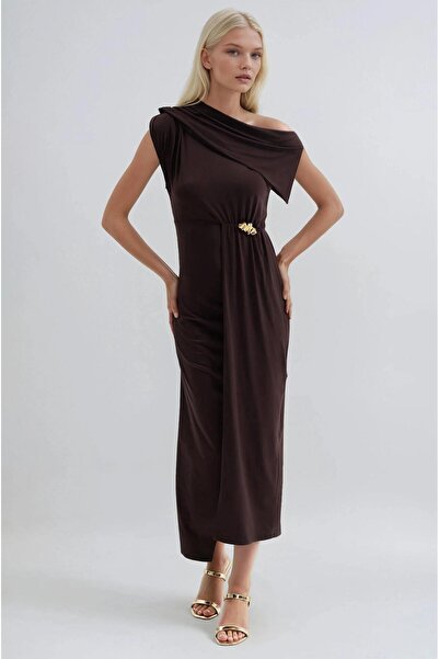 Lijuri Draped dress with waist accessories 2959