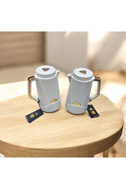 South house 2-liter coffee and tea thermos set, white