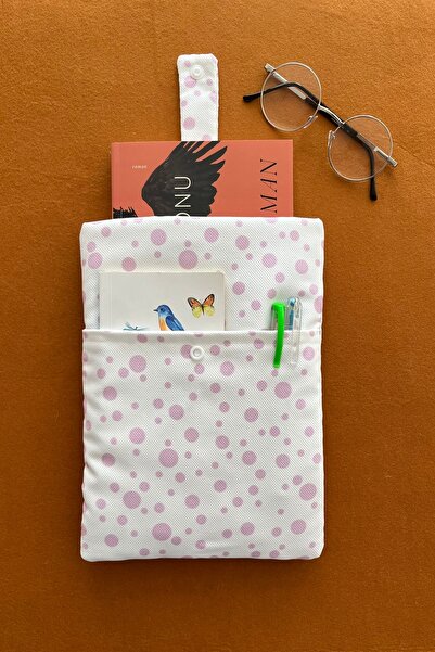 Outlet Çarşım Κάλυμμα βιβλίου από λινό με τσέπη με μοτίβο πουά Δώρο για τους ...