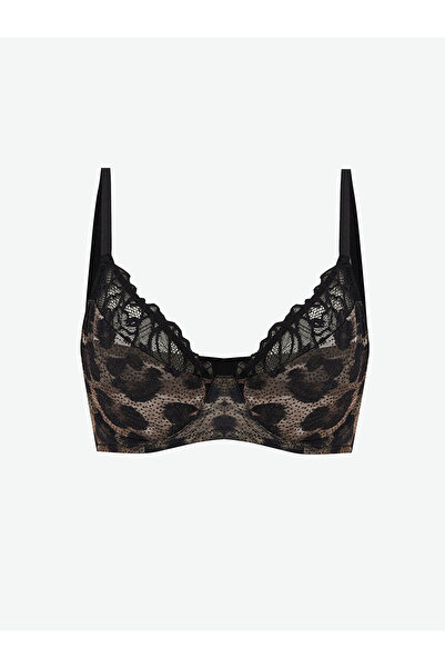 LC Waikiki Özmarka Yeni Sezon Balenli Dolgusuz Leopar Desenli Tişört Sütyen