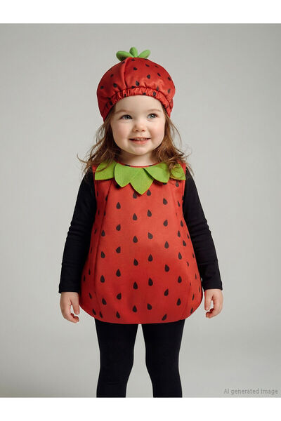 LC Waikiki Red strawberry girl costume