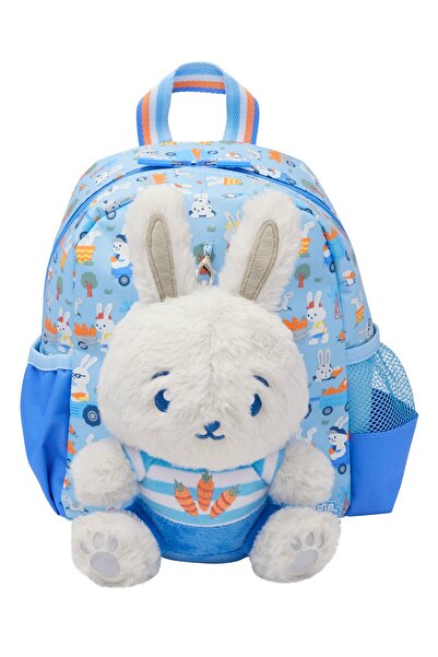 SMIGGLE حقيبة ظهر للأطفال من Out & About مع لعبة قطيفة صغيرة جدًا - باللون ال...