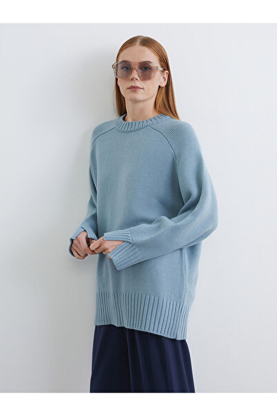 LC Waikiki Özmarka Νέας Σεζόν Γυναικείο Πλεκτό Τουνίκ με Λαιμόκοψη Ποδηλάτου ...