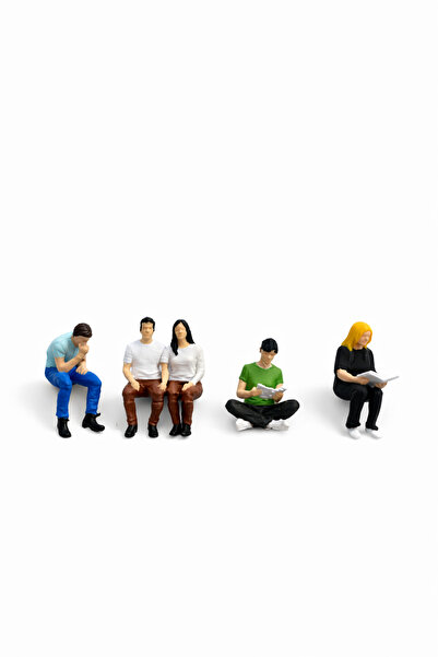 Köseoğlu 5 Adet Maket Insan Proje, Teraryum ve Minyatür Müze için Figür - Ren...