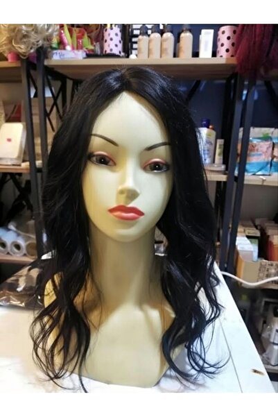 Gerçek Efsane 40 cm 80 gram siyah gerçek saç tepelik