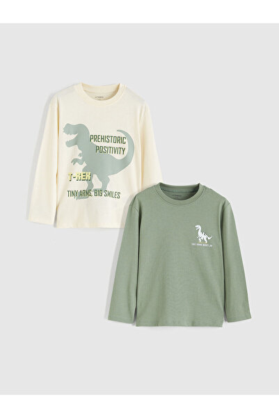 LC Waikiki Özmarka Нова колекция Тениска с динозавърски принт за момчета, 2 б...