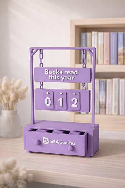 esa gaming Kitap Okuma Sayacı | Okuma Motivasyon Aparatı | Dekoratif Kitaplık...