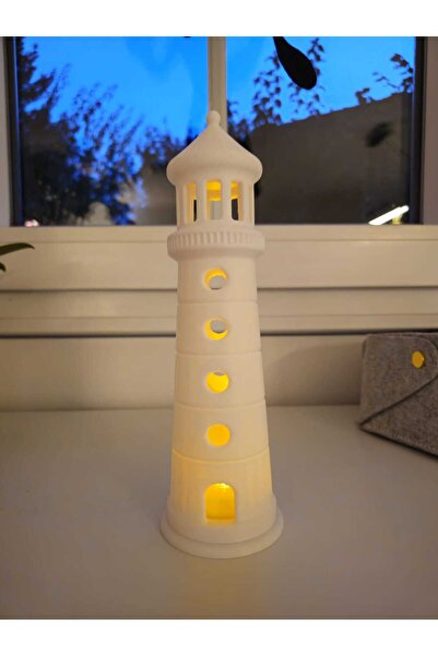 OKO DESİGN Deniz Feneri – Deniz Temalı Dekorasyon Led Tealight