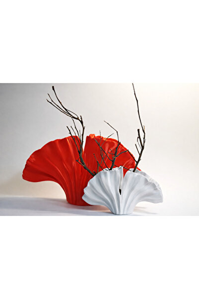 Vescarri مزهرية زخرفية على شكل مروحة - تصميم ديكور لعيد الميلاد والشتاء