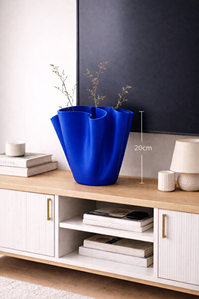 Vescarri مزهرية زخرفية ذات شكل مطوي - مزهرية بتصميم عصري