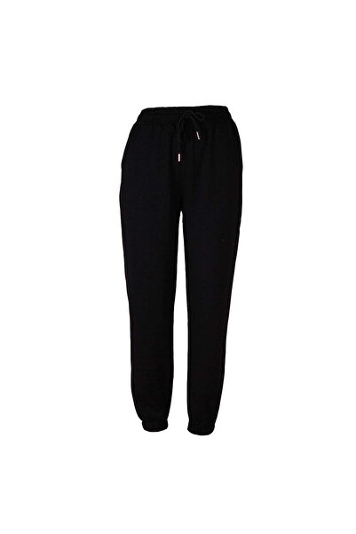 trender Modal Paça Elasticated Black Women's Sweatpants 5464