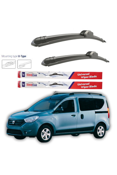 TEAMCAR Stergatoare Dacia Dokker MPV 2012 - 2015 – Set fata plat