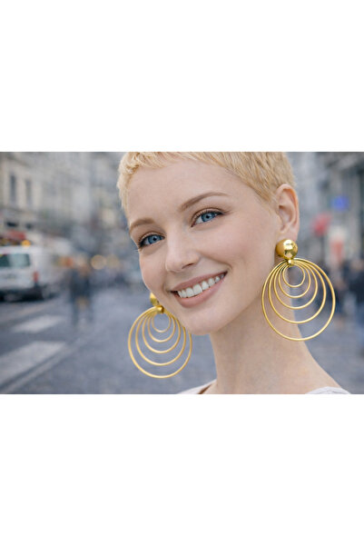 PaminBags Aksesuar Row Ring Large Nail Earrings Lns00140