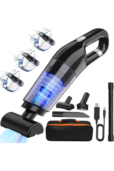 Pomefar 120W High-Power Handheld Vacuum Cleaner, Vacuum Cleaner with 3 Filter...