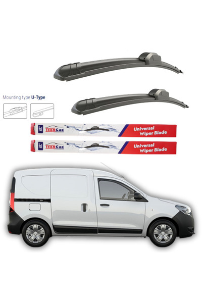 TEAMCAR Stergatoare Dacia Dokker VAN 2012 - 2015 – Set fata plat