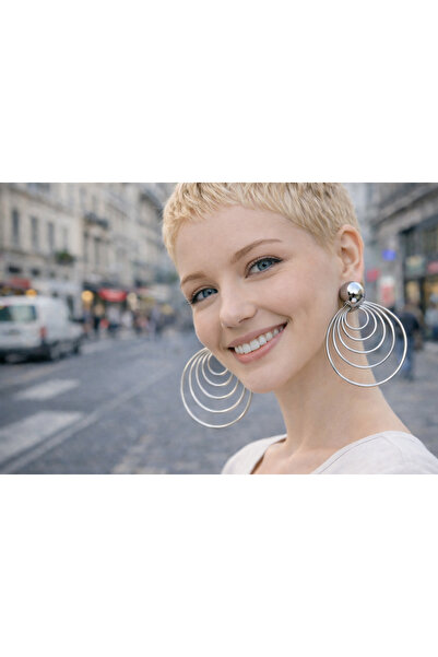 PaminBags Aksesuar Row Ring Large Nail Earrings Lns00140