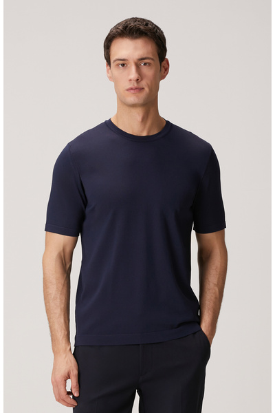 Network Lacivert Kısa Kollu Kazak