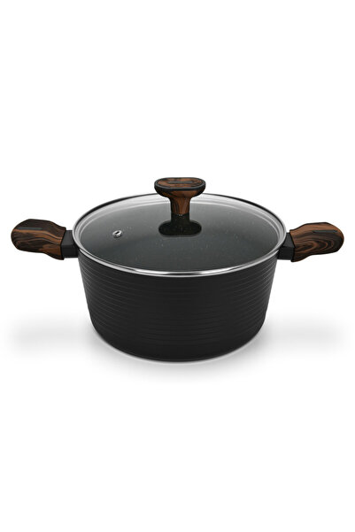 Fissman قدر طهي 28 × 13.5 سم / 7.1 لتر مع غطاء زجاجي (ألومنيوم مع طلاء غير لاصق)