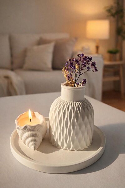 Mumperya Dekoratif Seramik Mumluk Seti | Modern Ev Aksesuarı | Salon,Yatak Od...