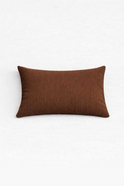 PerdeYap1980 Velvet Textured Dark Brown Throw Pillow Cover (1 Piece)