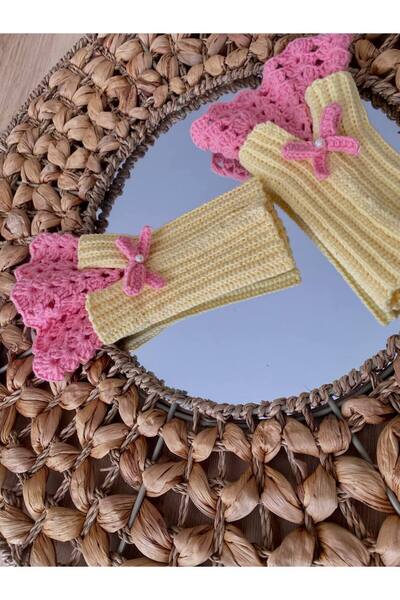 HanimLoop Vintage Örgü Dantel Eldiven , Bileklik