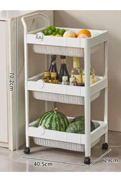 BEC39 Modern 3-Tier Multi-Purpose Organizing and Storage Cart