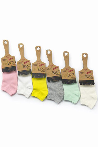 BRZ KIDS Unisex Children's Solid Color Short Socks Set of 6