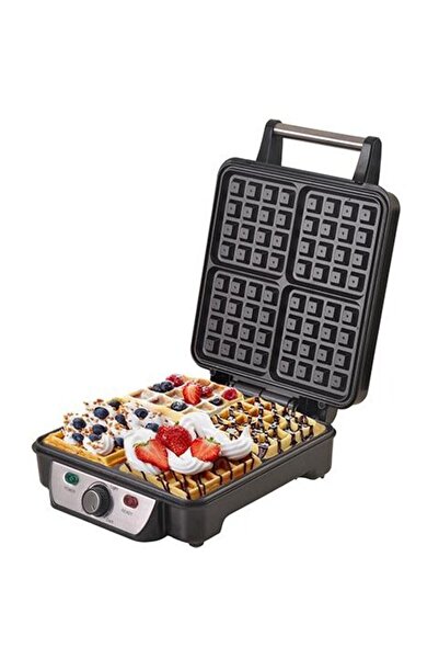 CAMRY Waffle Maker, CR3025, 1150W, Stainless Steel, 4 Waffles, Black