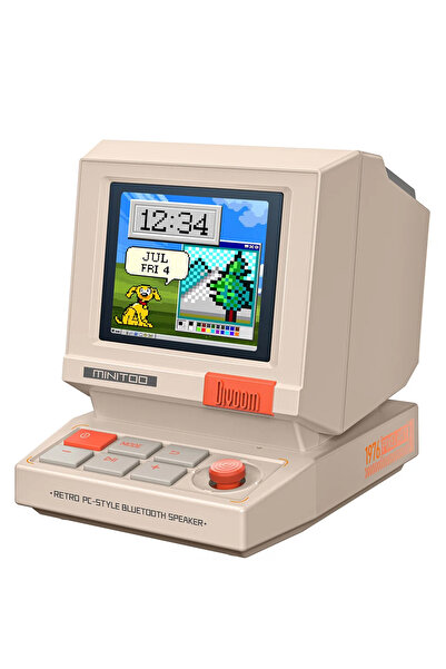 DIVOOM MiniToo Bluetooth Hoparlör, Kablosuz, Piksel Ekranlı Retro Taşınabilir...