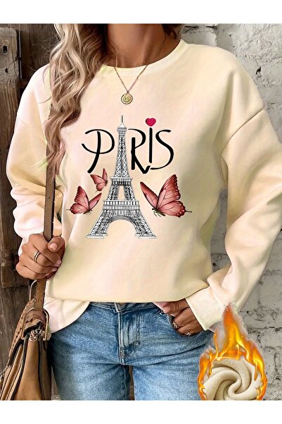 Deocept سويت شيرت نسائي مطبوع برقبة دائرية مريح ومريح