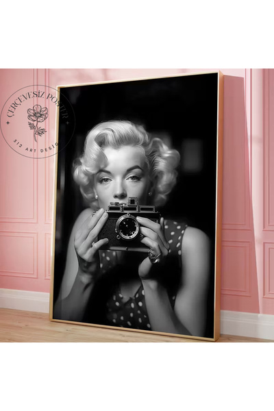 512 STORE Estetik Marilyn Monroe Vintage Ev Dekor Çerçevesiz Kuşe Baskı Poste...