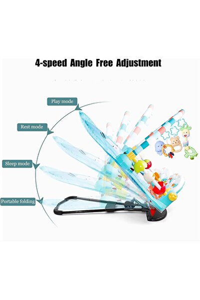 Generic 3 in 1 Baby Rocking Chair with Music Mat and Gym