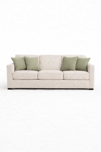 PerdeYap1980 Velvet Textured Water Green Throw Pillow Cover (1 Piece)