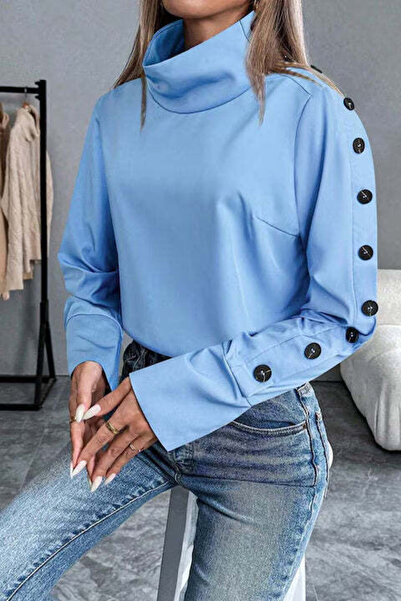 StreetWear Outlet Women's Shirt, Casual/Elegant, Buttoned Sleeves, Long Sleeves