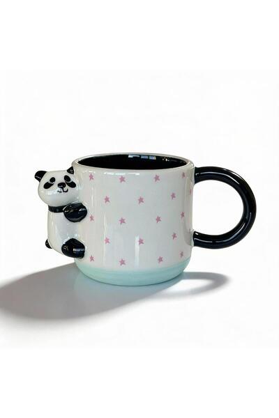 ROSIE Yıldız Desenli Kupa Panda Figürlü 425 ml