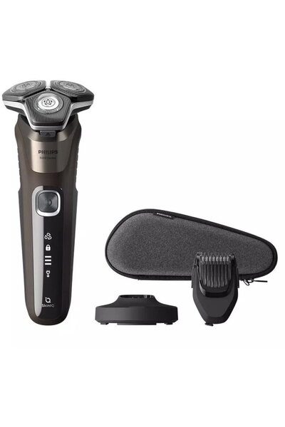 Philips Shaver Series 5000 S5886/38, Accumulator, Autonomy 60 min, SkinIQ, Brown