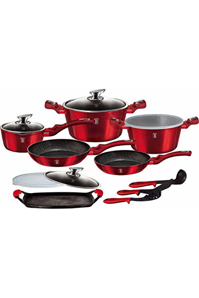 Berlinger Haus Zestaw garnków i przyborów kuchennych Burgundy (BH/6781)