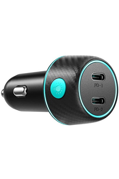 Joyroom Încărcător auto CCN02, 2x USB-C PD 70W (negru)