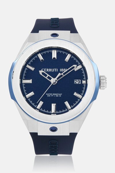 Cerruti 1881 Men CRWA29002 Wrist Watches 44mm, Navy/Silver