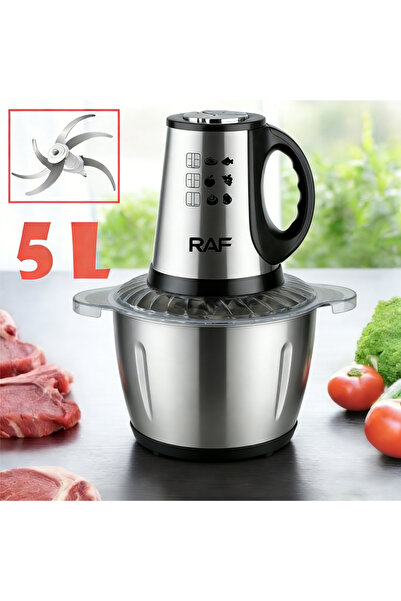 raf 5L Stainless Steel Electric Meat Grinder and Vegetable Chopper
