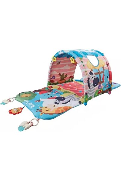 Generic Baby Play Mat with Tunnel Soft Crawling Mat 4 in 1 for Infants and Kids