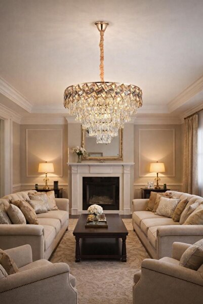 HOMSİ 45 cm kristal salon avizesi