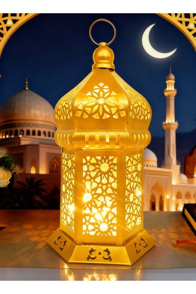 Yoawllty فانوس رمضان: مصابيح LED رمضانية، تعمل بالبطارية، مثالية لتزيين المنز...