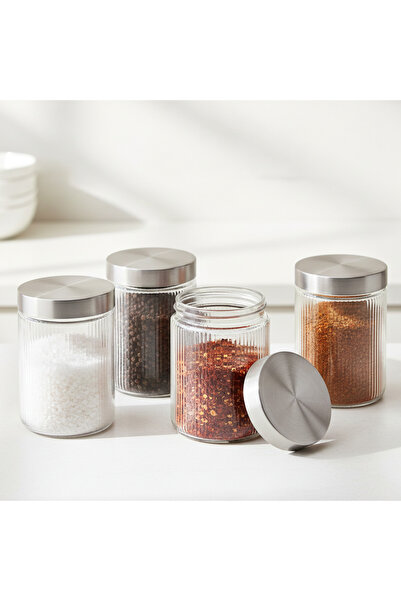Fissman 4-Piece Food Storage Jars 1300ml (Glass)
