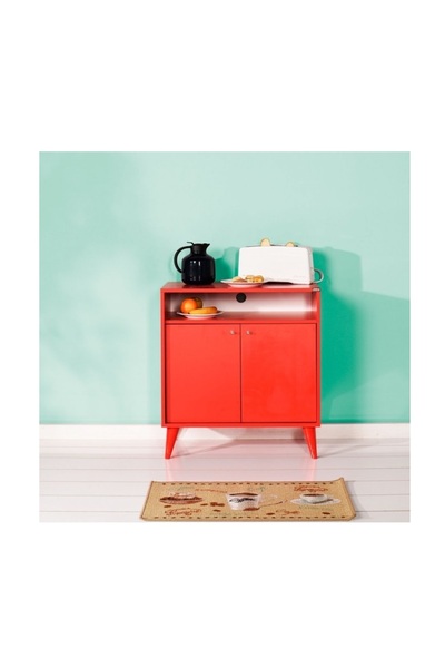 Adore Comoda TV Adore, 73 x 79 x 42 cm, Rosu, grosime PAL 18 mm