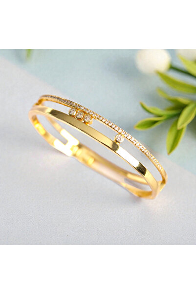 REBORN DESIGN سوار ميسيكا من سلسلة VIP ذهبي اللون مصنوع من النحاس