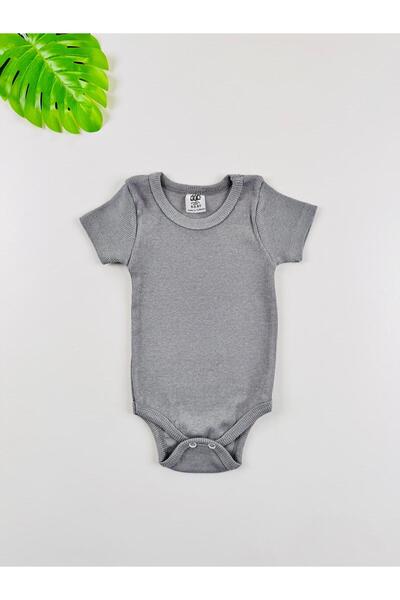 EFU BABY Single Unisex Short Sleeve Flexible Ribbed Knit Baby Body