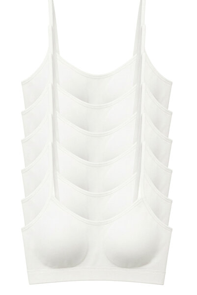 Arma Yıldız Young Girls' Cotton String Strap Removable Pad Half Tank Training...