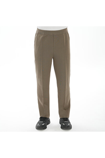 ASN concept Men's Black Color Trousers with Front Seam Detail (with Large Siz...